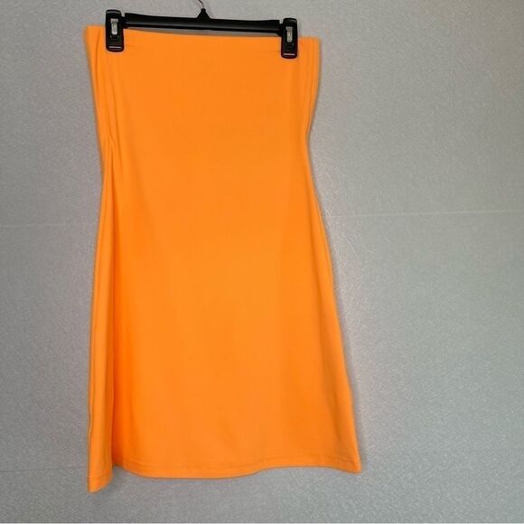 Susana Monaco Strapless Tube Mini Dress in Electric Orange L - Picture 3 of 5